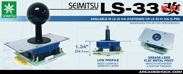 SEIMITSU LS-33-01 Kai 2018 Version Joystick (Compact Lever