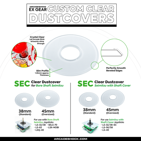 EX GEAR Clear Dust Covers for SEIMITSU Joysticks