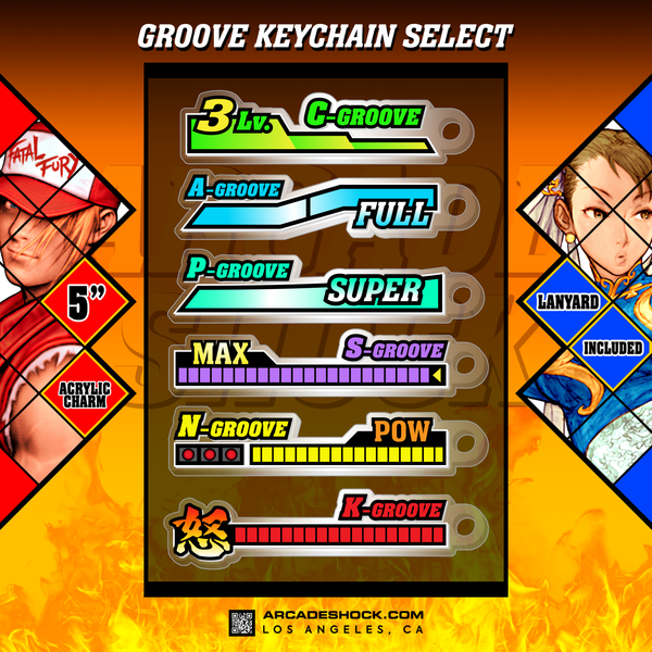 GROOVE KEY CHAINS – Arcade Shock