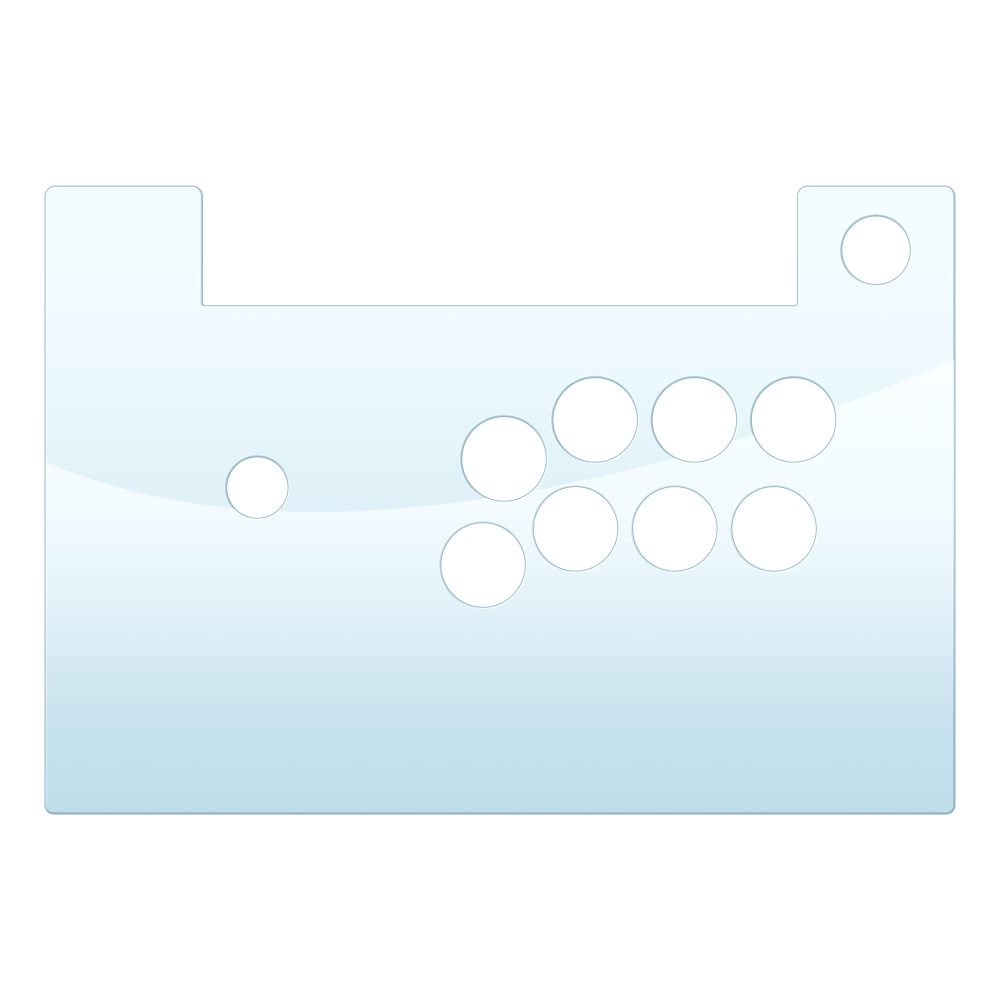 HORI Fighting Stick Alpha - Extended Vewlix Layout PLEXI TOP and BOTTOM Panel KIT