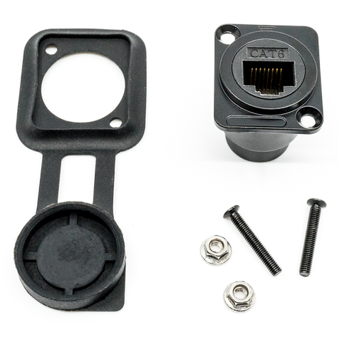 EX GEAR RJ45 Pass Through Connector CAT6 Rated Metal Body