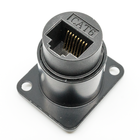 EX GEAR RJ45 Pass Through Connector CAT6 Rated Metal Body