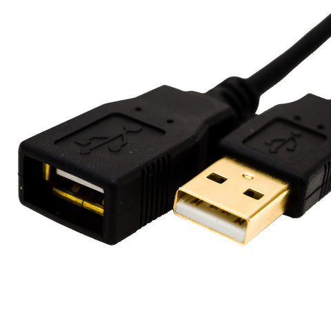 USB 2.0 A Male to A Female Extension (1.5 ft) BLACK
