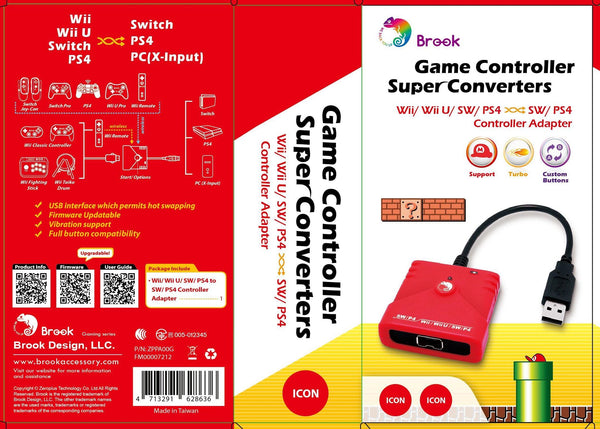 BROOK Wii Wii U SW PS4 to SW PS4 PC Super Converter