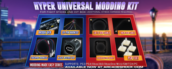 UNIVERSAL MODDING KIT: HYPER EDITION w/Brook UFB / Custom USB Cables ...