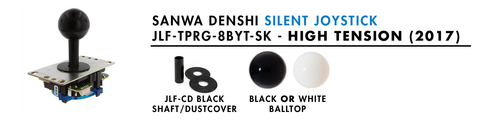 SANWA DENSHI JLF-TPRG-8BYT-SK Silent Joystick -High Tension (2017 Model)
