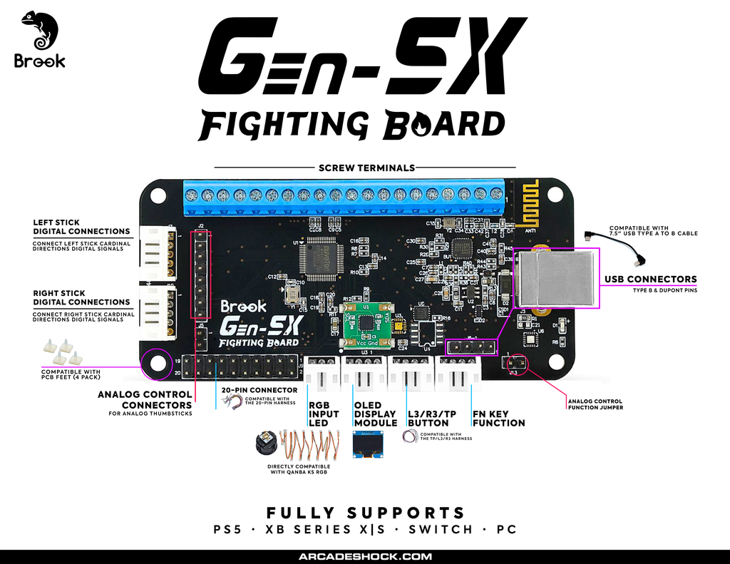BROOK GEN-5X PS5 - XBOX SERIES X/S - SWITCH - PC [AVAILABLE NOW BROOK GEN-5X PS5 - XBOX SERIES X/S - SWITCH - PC [AVAILABLE NOW
