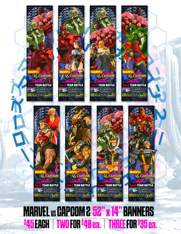 MARVEL vs. CAPCOM 2 Vertical Vinyl Banners