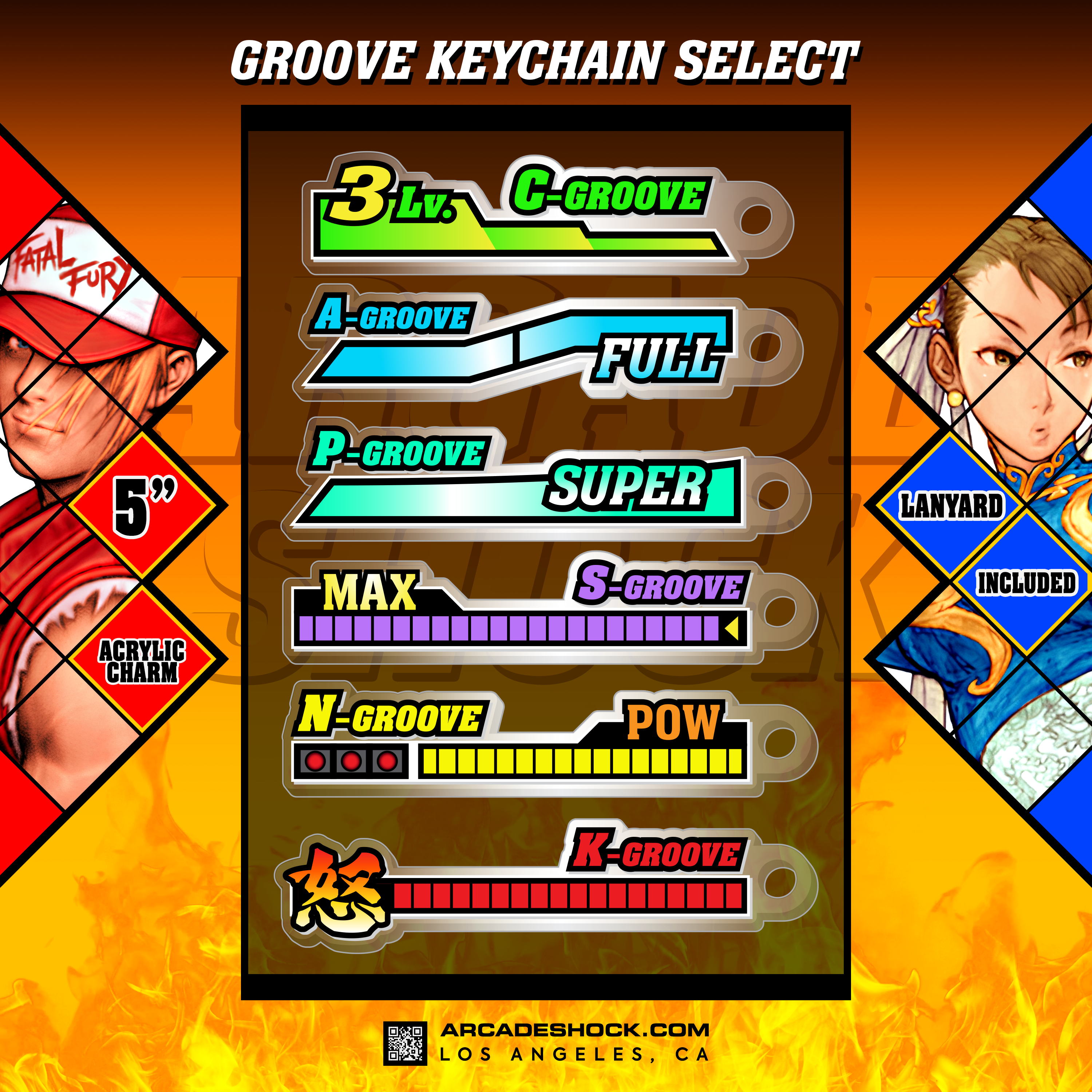 GROOVE KEY CHAINS – Arcade Shock