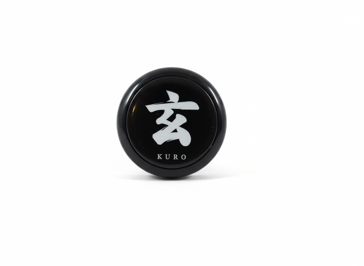 Protocol index 円堂守着用 サイズ3 HORI KURO Pushbutton (30mm) – Custom KURO Kanji Print [SECRET