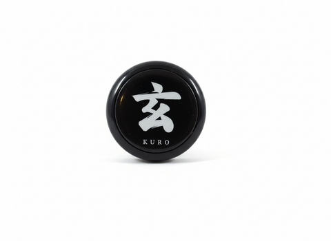HORI KURO Pushbutton (30mm) – Custom KURO Kanji Print [SECRET SUNDAY]