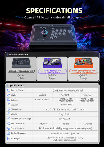 QANBA Q4 PRO 8K ARCADE STICK [PRE-ORDER]