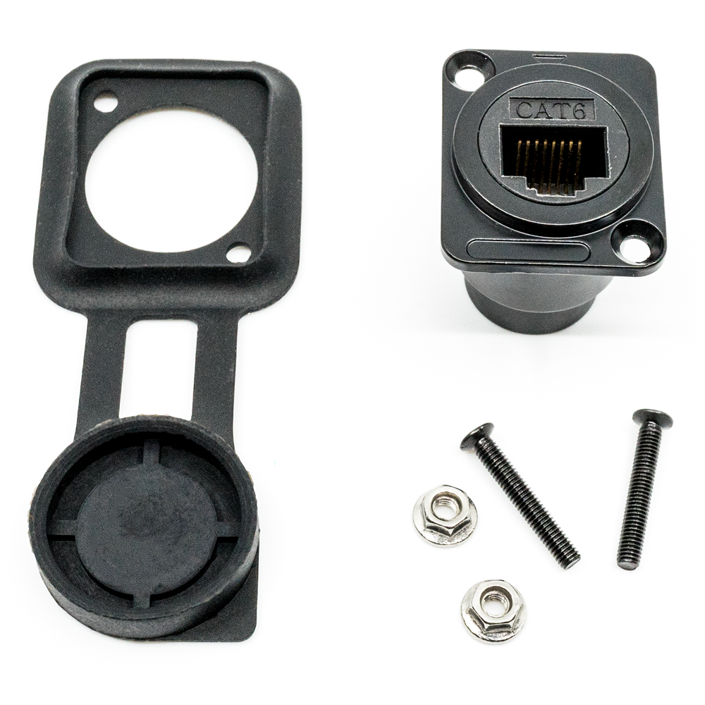 EX GEAR RJ45 Pass Through Connector CAT6 Rated Metal Body – Arcade Shock