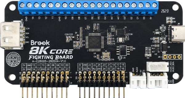 Brook 8K Core Fighting Boardの基板全体
