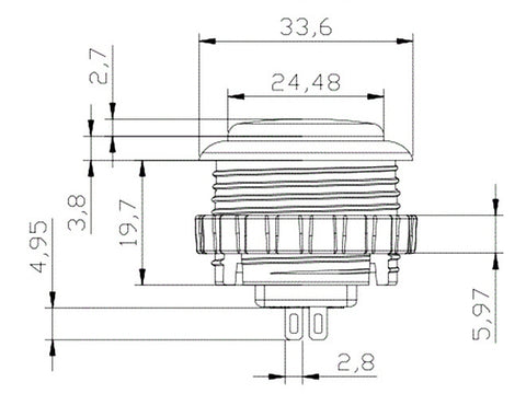 QANBA GRAVITY SOLID 30mm Mechanical Pushbutton [Screw-On]
