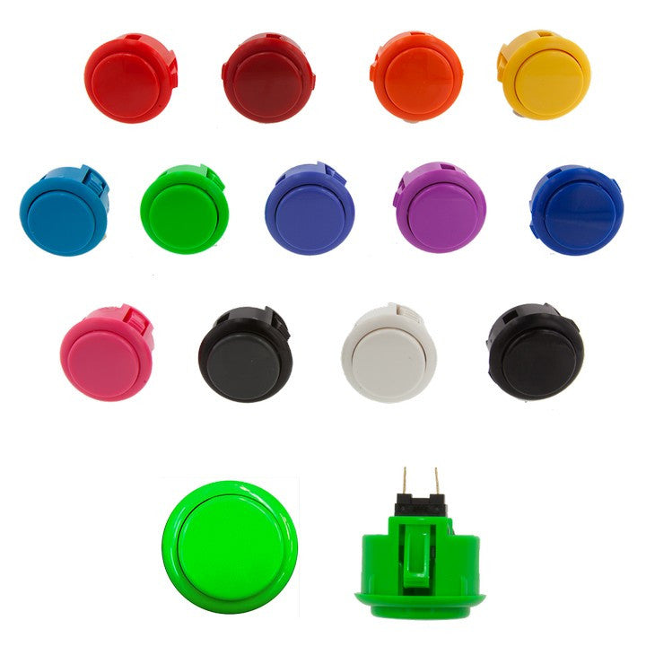 SANWA DENSHI OBSFS30 30mm SOLID COLOR SILENT Pushbutton